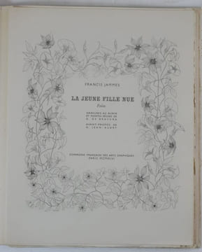 La Jeune Fille Nue. Poésie. Gravures au burin et pointes sèches de D. de Bravura. Avant-propos de G. Jean-Aubry.. JAMMES, Francis ; BRAVURA, D. de ...