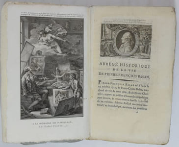 Catalogue raisonné d'un choix précieux de dessins, et d'une nombreuse et riche collection d'estampes anciennes et modernes, en feuilles, en recueils et en oeuvres, Livres à figures, sciences et arts, tableaux et autres objets curieux, Qui composaient le cabinet de feu Pierre-François Basan père, graveur & ancien marchand d'estampes.