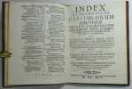 Index certissimus et absolutissimus titulorum omnium Tum Decretalium Gregorii IX. An. 1230 Sexti Bonifacii VIII. An. 1298. Clementinarum clementis V. ...