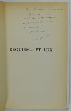 Requiem... et Lux. [Édition originale - Envoi]. JOUHANDEAU, Marcel.
