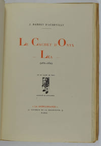Le Cachet d'Onyx - Léa (1831-1832). [Édition originale numérotée]