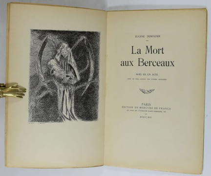 La Mort aux Berceaux. Noël en un acte. Orné de cinq dessins par Étienne Morannes. [Édition originale]. DEMOLDER, Eugène.