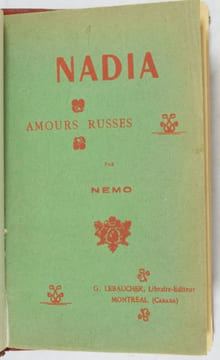 Nadia. Amours russes.. NÉMO.