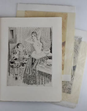 Macette. Pointes-sèches de Léon Courbouleix. Le texte, gravé à l'eau-forte, a été imprimé sur la presse à bras par l'artiste.. RÉGNIER, Mathurin - ...