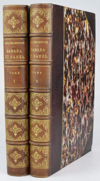 Sahara & Sahel. I. - Un été dans le Sahara. II. - Une année dans le Sahel. Édition illustrée de douze eaux-fortes par Lerat, Courtry et Rajon, d'une ...