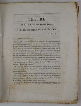 Rapports sur les opérations et les faits militaires auxquels la Garde Nationale a pris part dans les journées des 5 et 6 Juin [1832]. . [État-Major ...