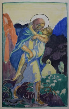 L'Évangile selon Saint-Jean. Traduction critique, introduction et commentaire par le P. Th. Calmes.. EXCEPTIONNEL EXEMPLAIRE TRUFFÉ DE 15 AQUARELLES ...