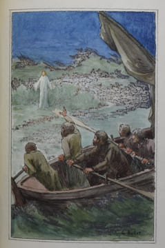 L'Évangile selon Saint-Jean. Traduction critique, introduction et commentaire par le P. Th. Calmes.. EXCEPTIONNEL EXEMPLAIRE TRUFFÉ DE 15 AQUARELLES ...