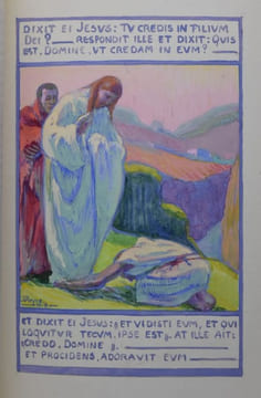 L'Évangile selon Saint-Jean. Traduction critique, introduction et commentaire par le P. Th. Calmes.. EXCEPTIONNEL EXEMPLAIRE TRUFFÉ DE 15 AQUARELLES ...