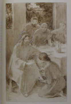 L'Évangile selon Saint-Jean. Traduction critique, introduction et commentaire par le P. Th. Calmes.. EXCEPTIONNEL EXEMPLAIRE TRUFFÉ DE 15 AQUARELLES ...