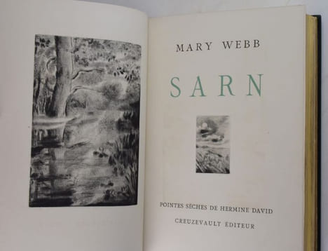 Sarn. Pointes sèches de Hermine David.. WEBB, Mary ; DAVID, Hermine (illustrations) - RELIURE DE CREUZEVAULT