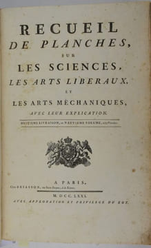 [ENCYCLOPÉDIE] Recueil de planches, sur les sciences, les arts libéraux, et les arts méchaniques, avec leur explication. Huitième livraison, ou ...