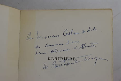 Clairière. Bois de Falke. [Envoi]. CONSTANTIN-WEYER ; FALKÉ (illustrations).