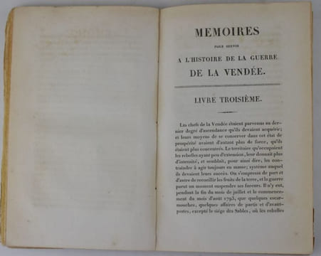 Mémoires pour servir à l'Histoire de la Guerre de la Vendée par le Général Turreau.. TURREAU, Louis-Marie.