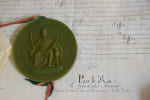 Lettres patentes du roi Louis XVIII du 27 septembre 1817 avec le grand sceau.. [BREVET D'ANOBLISSEMENT DE 1817]