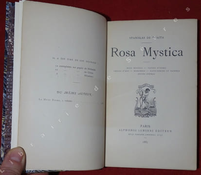 Rosa Mystica - Fleurs d'oubli - Choses d'art - Remember - Eaux-fortes et pastels - Petits poèmes. GUAÏTA (Stanislas de)