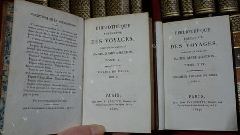 Bibliothèque portative des voyages, traduite de l'anglais par MM. Henry et Breton. BRUCE (James), NORDEN (Frédéric Louis), COOK (James), MACARTNEY ...