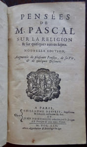 Pensées de Pascal sur la religion, & sur quelques autres sujets. Nouvelle édition. Augmentée de plusieurs pensées, de sa vie, & de quelques discours
