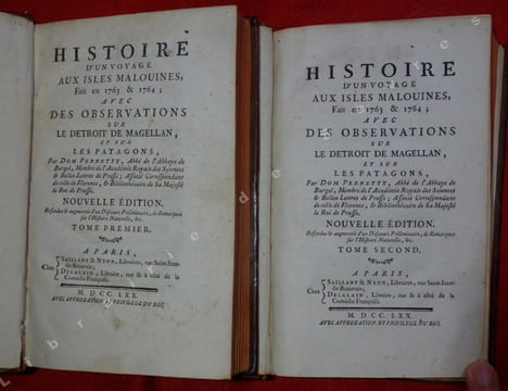 Histoire d'un voyage aux isles malouines, fait en 1763 & 1764; avec des observations sur le détroit de Magellan, et sur les patagons. PERNETTY ou ...