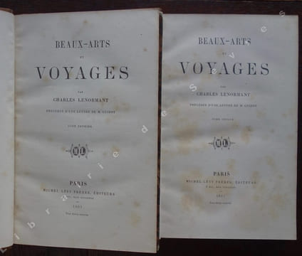Beaux-arts et voyages. LENORMANT (Charles)
