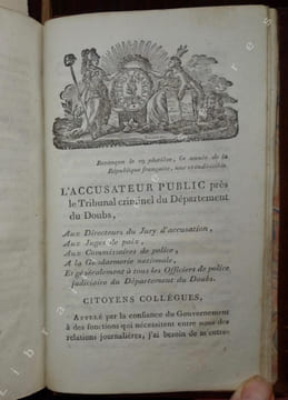 Recueil de 25 plaquettes révolutionnaires. (1790-1798), département du Doubs, Besançon. (révolution française). BRIOT (Pierre-Joseph)