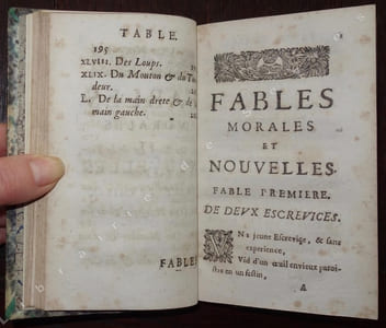 Fables morales et nouvelles. Par M. Furetiere Abbé de Chalinoy