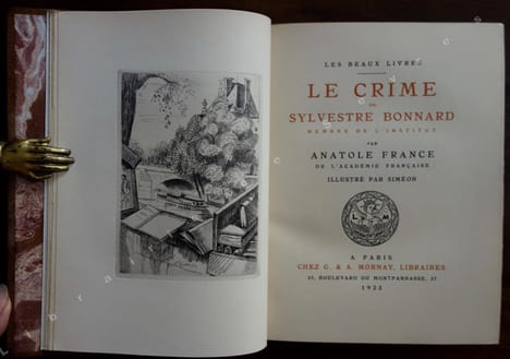 Le crime de Sylvestre Bonnard membre de l'Institut. FRANCE (Anatole)