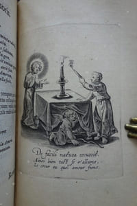 Theatrum amoris divini et humani, emblematis tanquam scenis expressis, Latinis, Gallicis, Hispanicis & Flandricis versibus illustrati