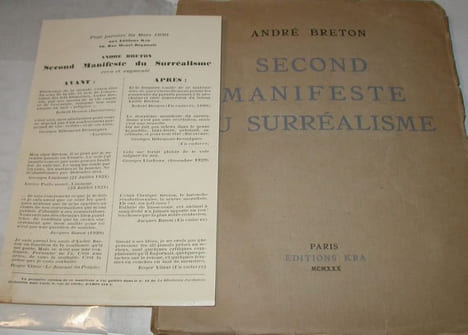 Second manifeste du Surréalisme. BRETON, André