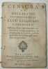 Censura et declaratio conventus generalis cleri gallicani, congregati in palatio regio San-Germano, anno millesimo septingentesimo, in materia fidei & ...