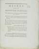Décret n° 638 portant que les Fleurs de Lys marquées sur les milles qui bordent les routes, seront remplacées par le Bonnet de la Liberté. (Document) ...