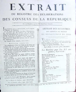 Extrait du registre des délibérations des Consuls de la République. Séance du 15 Fructidor an X.  [2 septembre 1802] 
