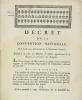Décret n°722 de la Convention Nationale du 8 avril 1793, l’an second de la République. RELATIF A LA VENTE DES MOULINS  & USINES APPARTENANT A LA ...
