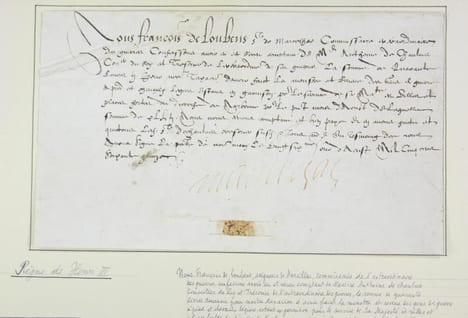 Reçu signé par François de Loubens, seigneur de Marcillac, en langue française. Pour la garnison de Narbonne.. (Document) LOUBENS (François de)