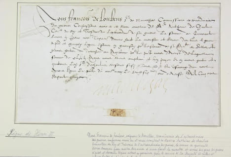 Reçu signé par François de Loubens, seigneur de Marcillac, en langue française. Pour la garnison de Narbonne.. (Document) LOUBENS (François de)