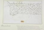 Reçu signé par François de Loubens, seigneur de Marcillac, en langue française. Pour la garnison de Narbonne.. (Document)  LOUBENS (François de)