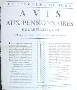 Avis aux pensionnaires ecclésiastiques qui n’ont pas encore produit de Titres pour être liquidés.