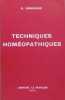 Techniques hom&eacute;opathiques. DEMARQUE D.