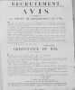 Recrutement - Avis - 1820.. (Document) CHEVALIER (Préfet du Var) & V. DE LA TOUR MAUBOURG (Marquis)