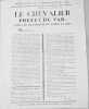 A MM. les Sous-Préfets et Maires du département 18 mai 1814. (Document) LE CHEVALIER Préfet du Var