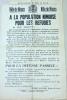 A la population Nimoise pour les réfugiés - 18 mai 1940. (Document) HUBERT ROUGER (député du Gard)