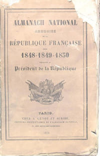 Almanach National - Annuaire de la République Française pour 1848-1849-1850 présenté au Président de la République