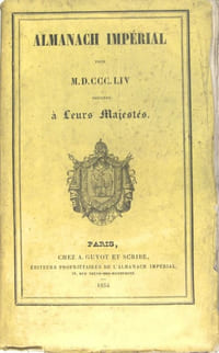Almanach Impérial pour 1854 présenté à leurs Majestés