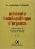 Memento Homeopathique d'urgence - Notions simples de premières urgence dans l'attente du médecin. CHAVANON P. LEVANNIER R.