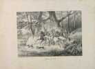Musiques partition et gravure : La chasse au héron & la chasse au cerf. BETOURNE A. & LABARRE Théodore