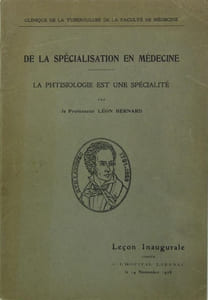 De la spécialisation en médecine - La phtisiologie est une spécialité