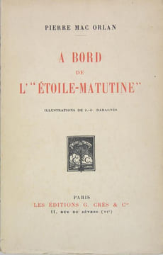 A bord de l’"étoile matutine".. Mac Orlan Pierre