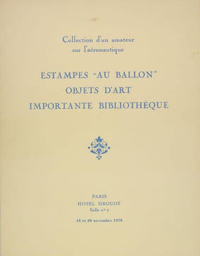 Collection d'un amateur sur l'aéronautique - Estampes "Au ballon", objets d'art importante bibliothèque. Ballon bibliothèque