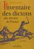 Inventaire des dictons des terroirs de France. Cosson Gabrielle