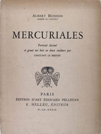 Mercuriales - Portrait dessiné et gravé sur bois en deux couleurs par Constant le Breton.